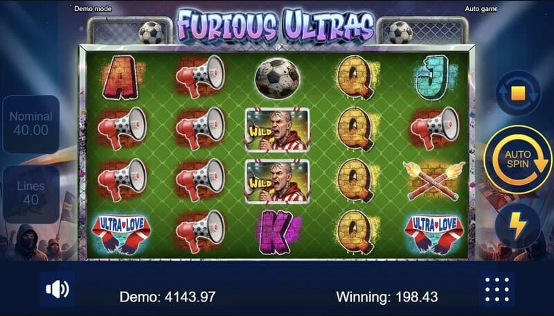 Furious Ultras - исплатни линии на макари